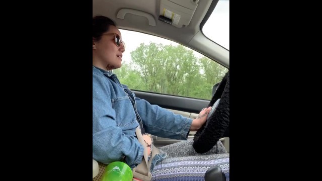 Watch me Masturbate while Driving in Traffic | too Fucking Horny to Wait