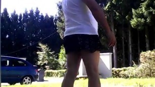 lilian77 mini skirt and front of my house 02