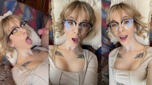 HUGE FACIAL ON BRITISH GIRL WITH GLASSES